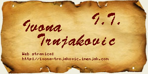 Ivona Trnjaković vizit kartica